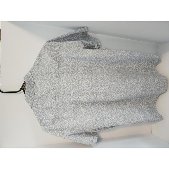 Marc Anthony Luxury Slim Fit Short Sleeve Shirt - Light Blue Floral - Picture 3 of 4